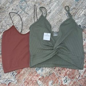 Two Cropped Super Soft Tank Tops/Bralettes